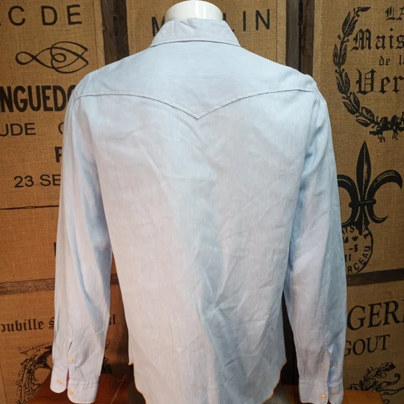 💥Clearance💥 Arnold Zimberg Linen and Cotton Shirt, M - Picture 6 of 11